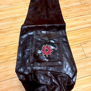 African Tuareg Camel Leather Duffle Style Bag